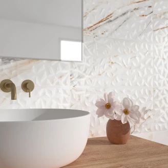 Marmor Veggflis <strong>Malm</strong>  Sandguld Blank Relieff 25x50 cm