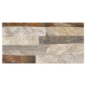 Veggflis <strong>Rustica</strong>  Varmbrun Matt 25x50 cm