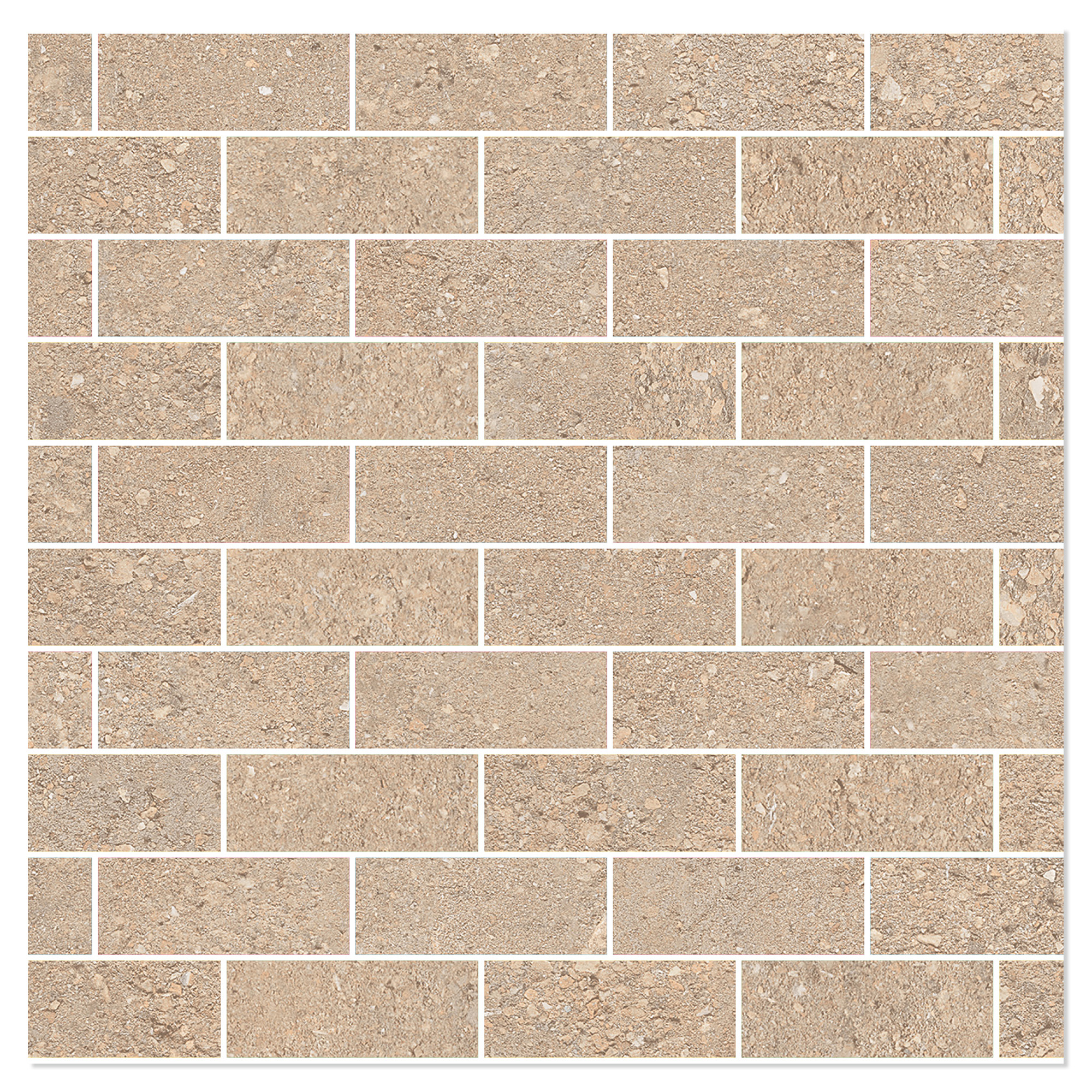Sant’Agostino Mosaikkflis Duo Sand Matt-Struktur 3D 30x30 cm