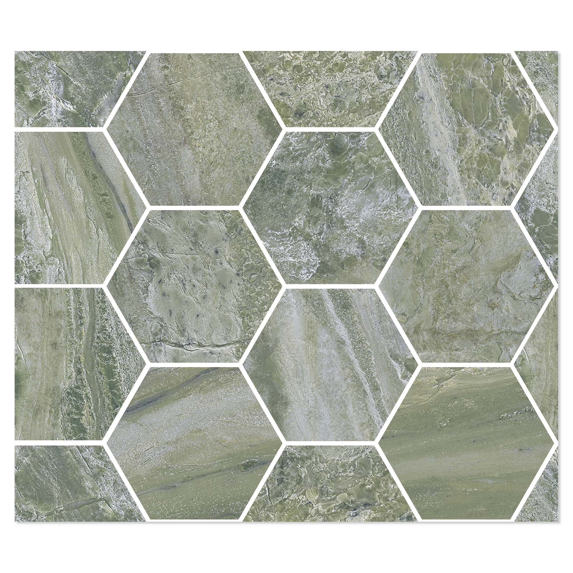 Sant’Agostino Mosaikk Gulvflis Paradiso Green Polert 30x35 cm
