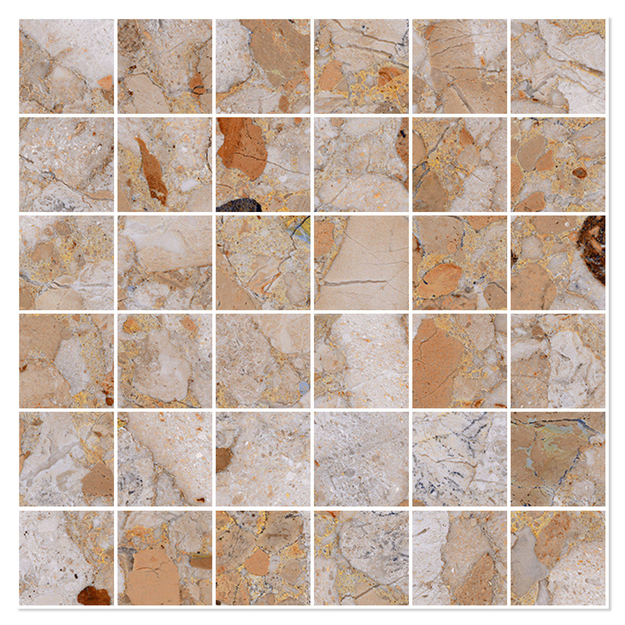 Sant’Agostino Mosaikkflis Venistone Gold Matt 30x30 (5x5) cm