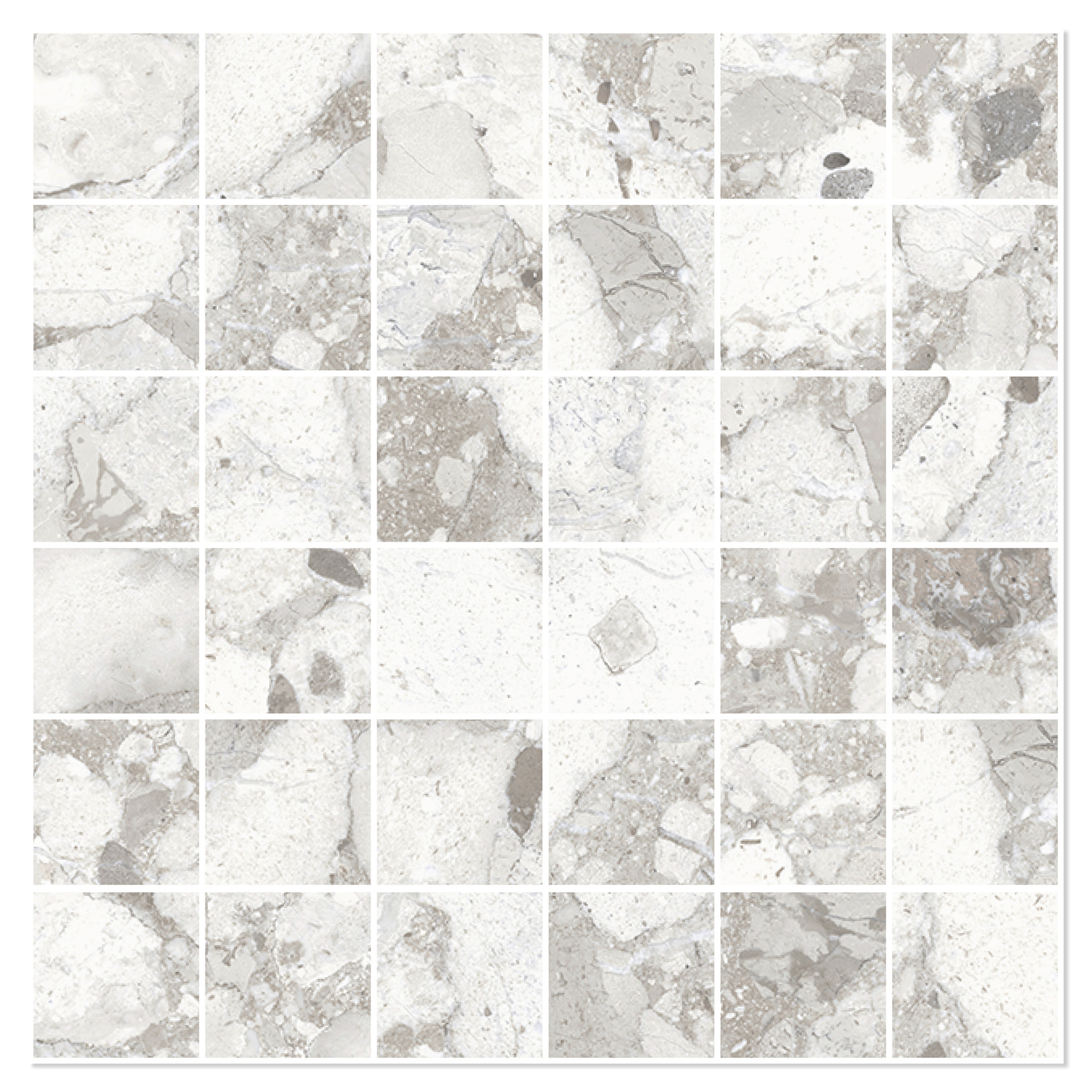 Sant’Agostino Mosaikkflis Venistone Pearl Polert 30x30 (5x5) cm
