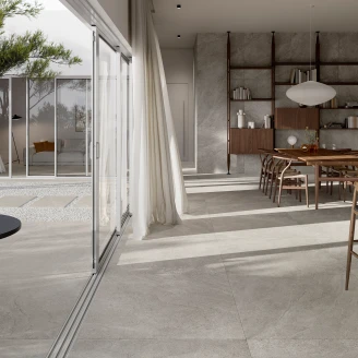 Sant’Agostino Gulvflis <strong>Bergstone</strong>  Grey Sklisikker Matt-Struktur 3D 120x120 cm