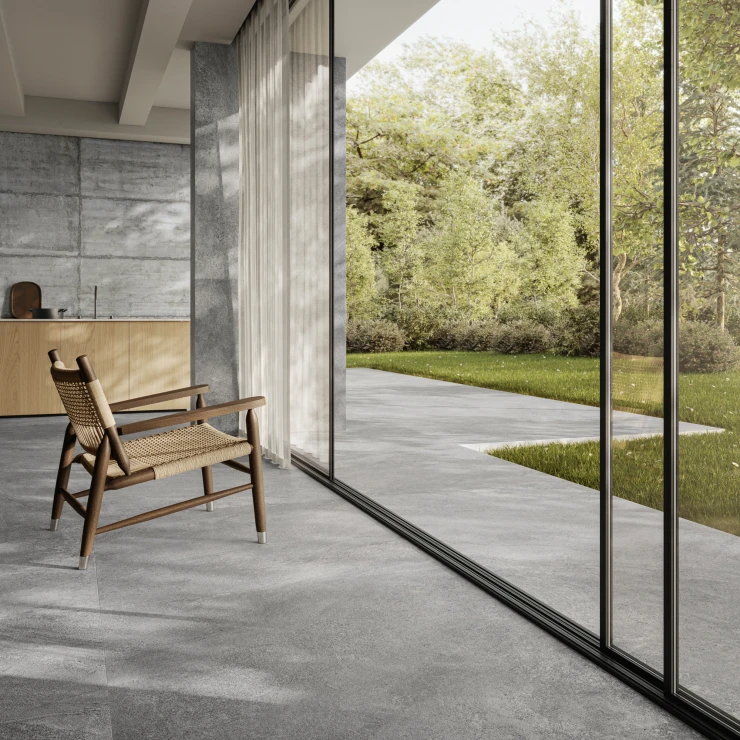 Sant’Agostino Utendørsflis Bergstone Dark Matt-Struktur 3D 60x120 cm Tykkelse 20 mm