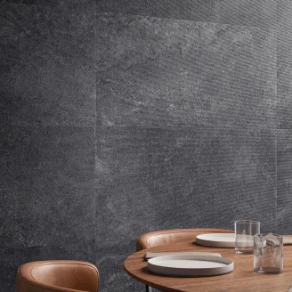 Sant’Agostino Veggflis <strong>Bergstone</strong>  Rigato Black Matt-Relieff 60x120 cm