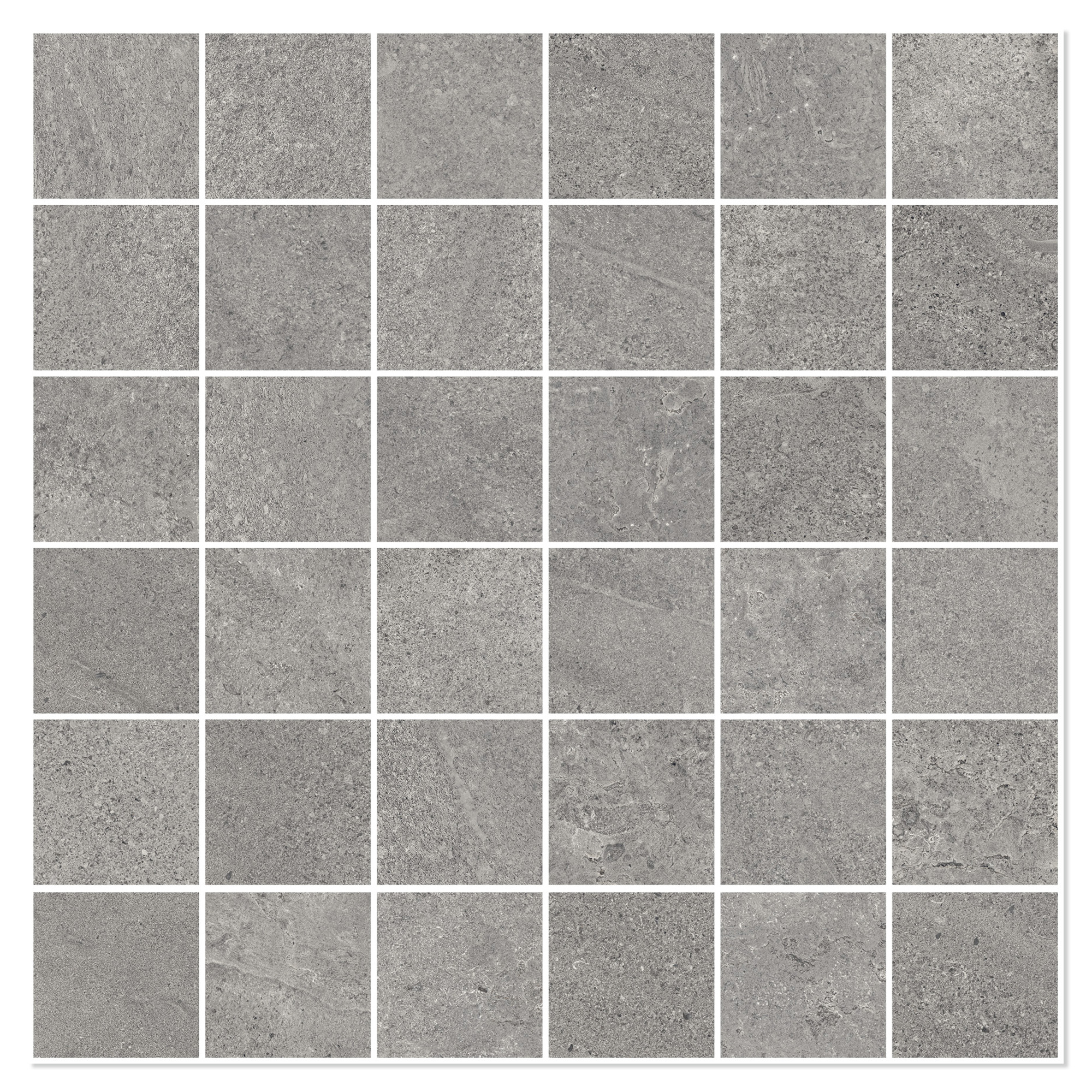 Sant’Agostino Mosaikkflis Bergstone Dark Matt-Struktur 30x30 (5x5) cm