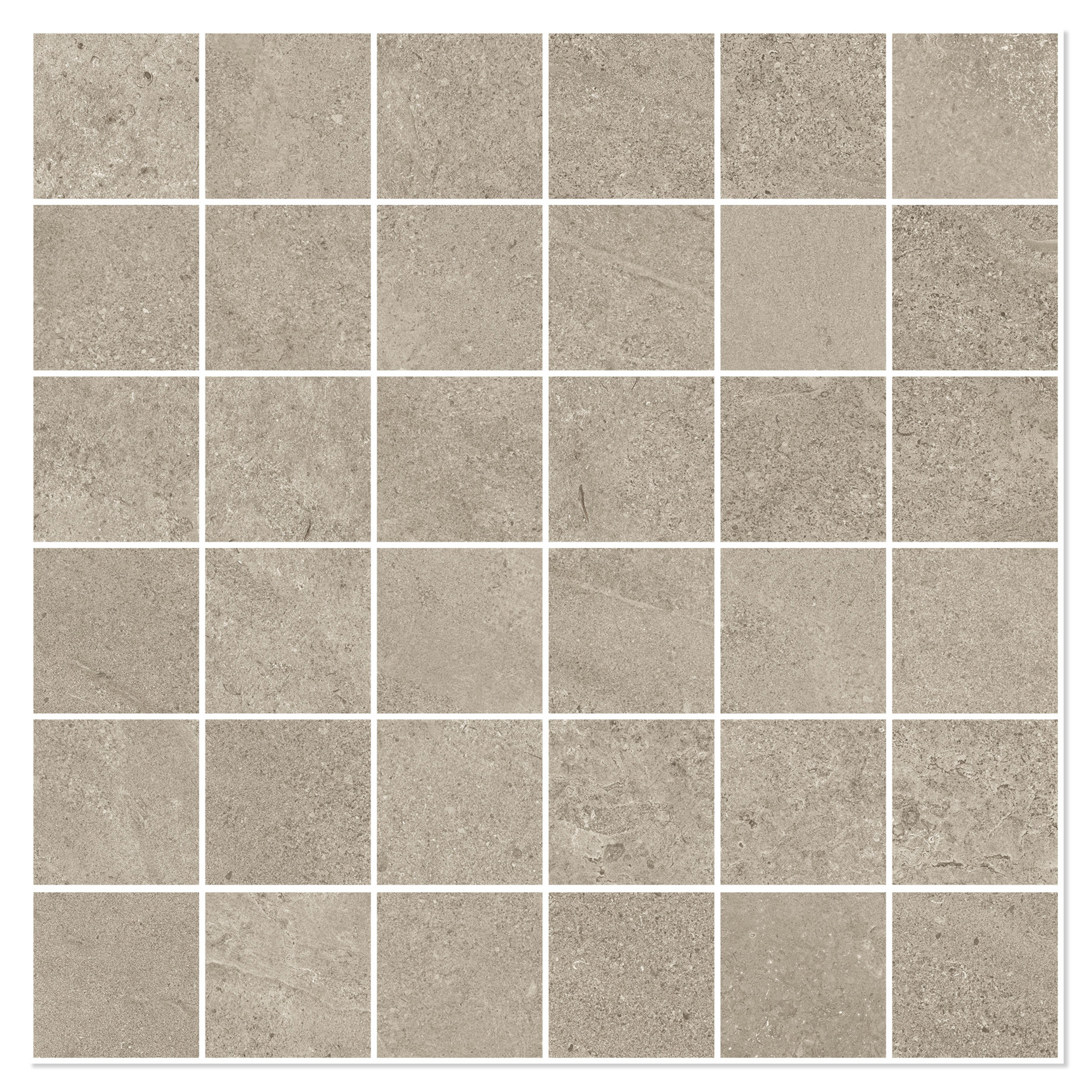 Sant’Agostino Mosaikkflis Bergstone Sand Matt-Struktur 30x30 (5x5) cm