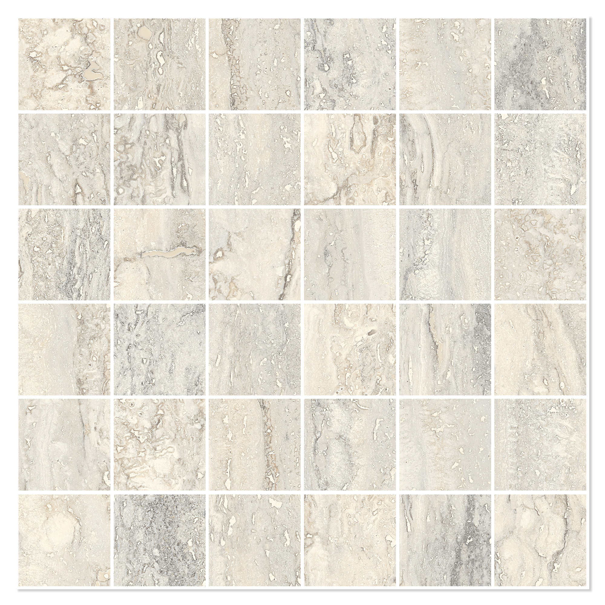 Sant’Agostino Mosaikkflis Invictus Pearl Matt 30x30 (5x5) cm