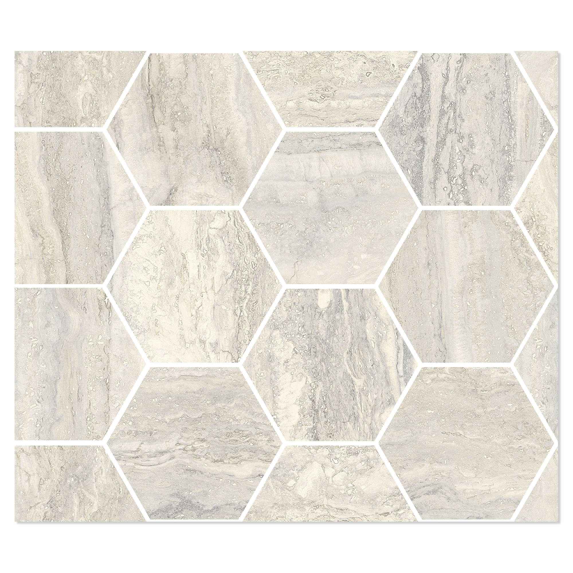 Sant’Agostino Mosaikk Gulvflis Invictus Pearl Polert 30x35 cm