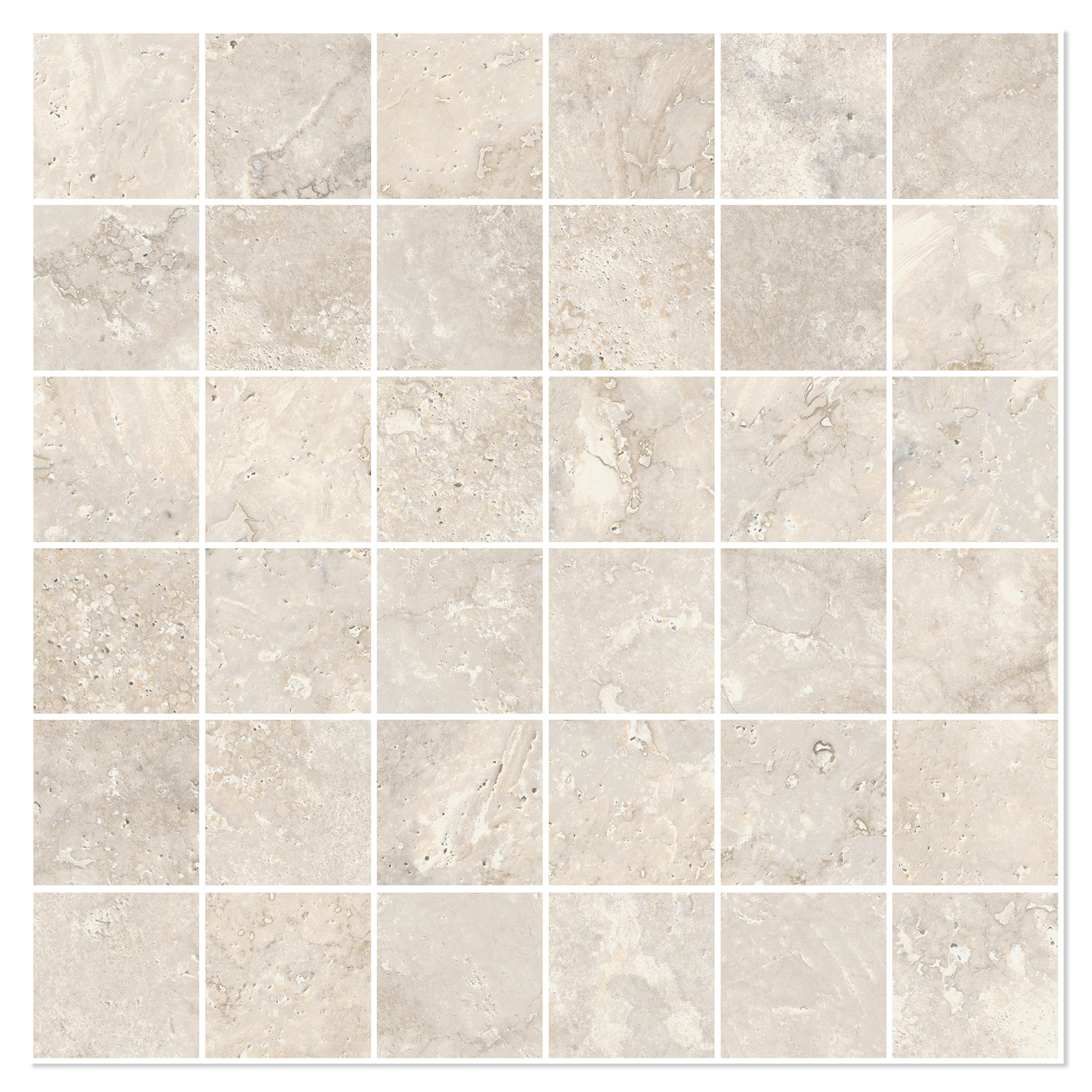 Sant’Agostino Mosaikkflis Invictus Cross Pearl Matt 30x30 (5x5) cm