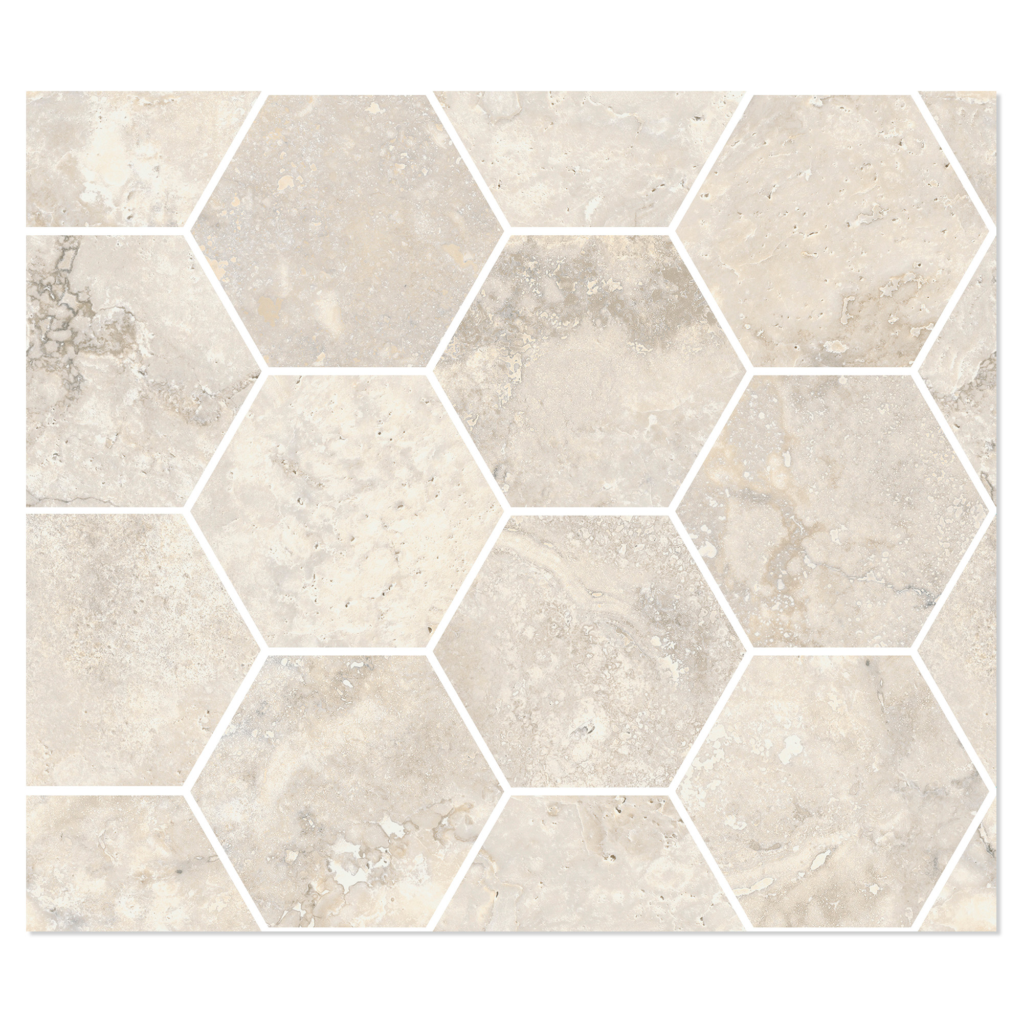 Sant’Agostino Mosaikk Gulvflis Invictus Cross Pearl Matt 30x35 cm