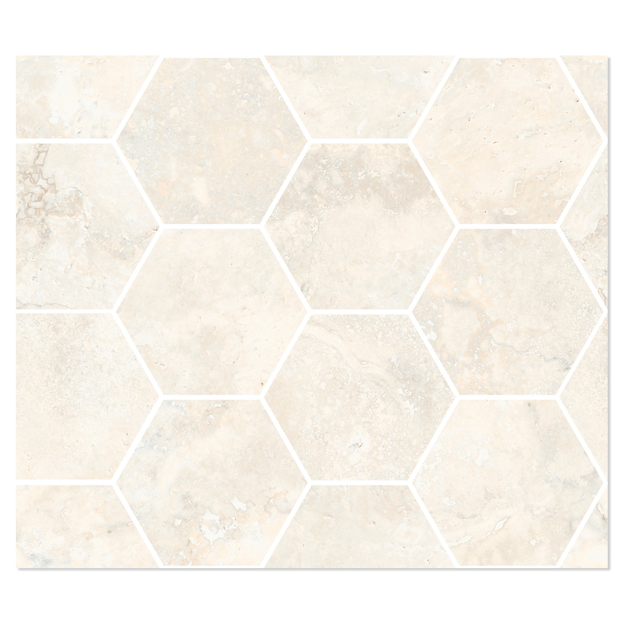 Sant’Agostino Mosaikk Gulvflis Invictus Cross White Matt 30x35 cm