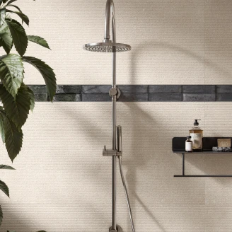 Sant’Agostino Veggflis <strong>Gravel</strong>  Small Plisse Light Matt-Relieff 60x120 cm