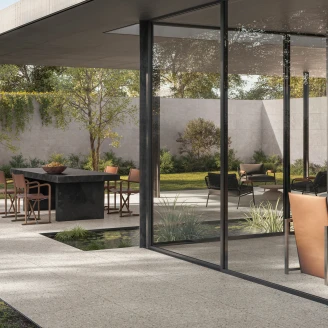 Sant’Agostino Utendørsflis <strong>Gravel</strong>  Full Grey Matt-Struktur 3D 90x90 cm Tykkelse 20 mm