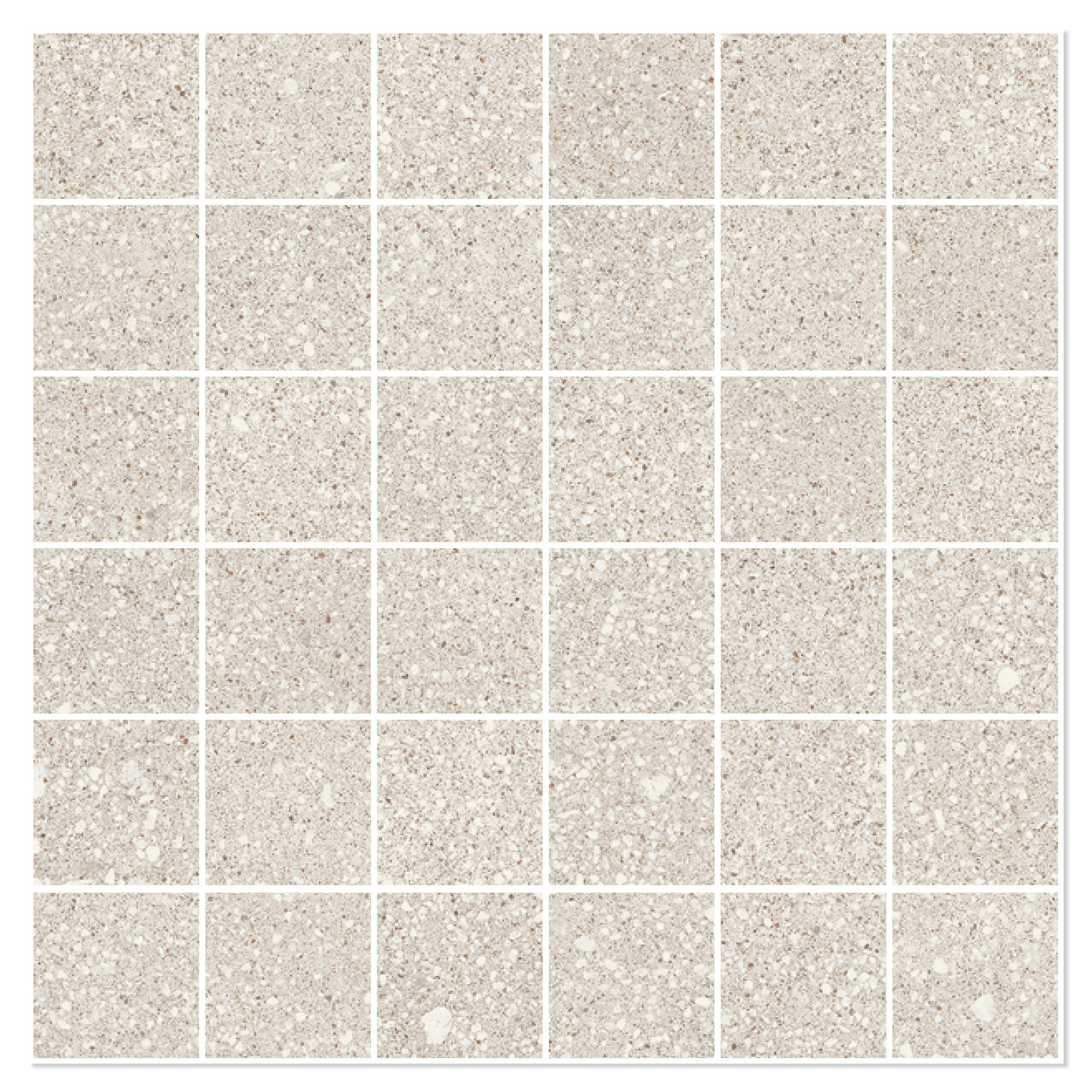 Sant’Agostino Mosaikkflis Gravel Small Pearl Matt-Struktur 30x30 (5x5) cm