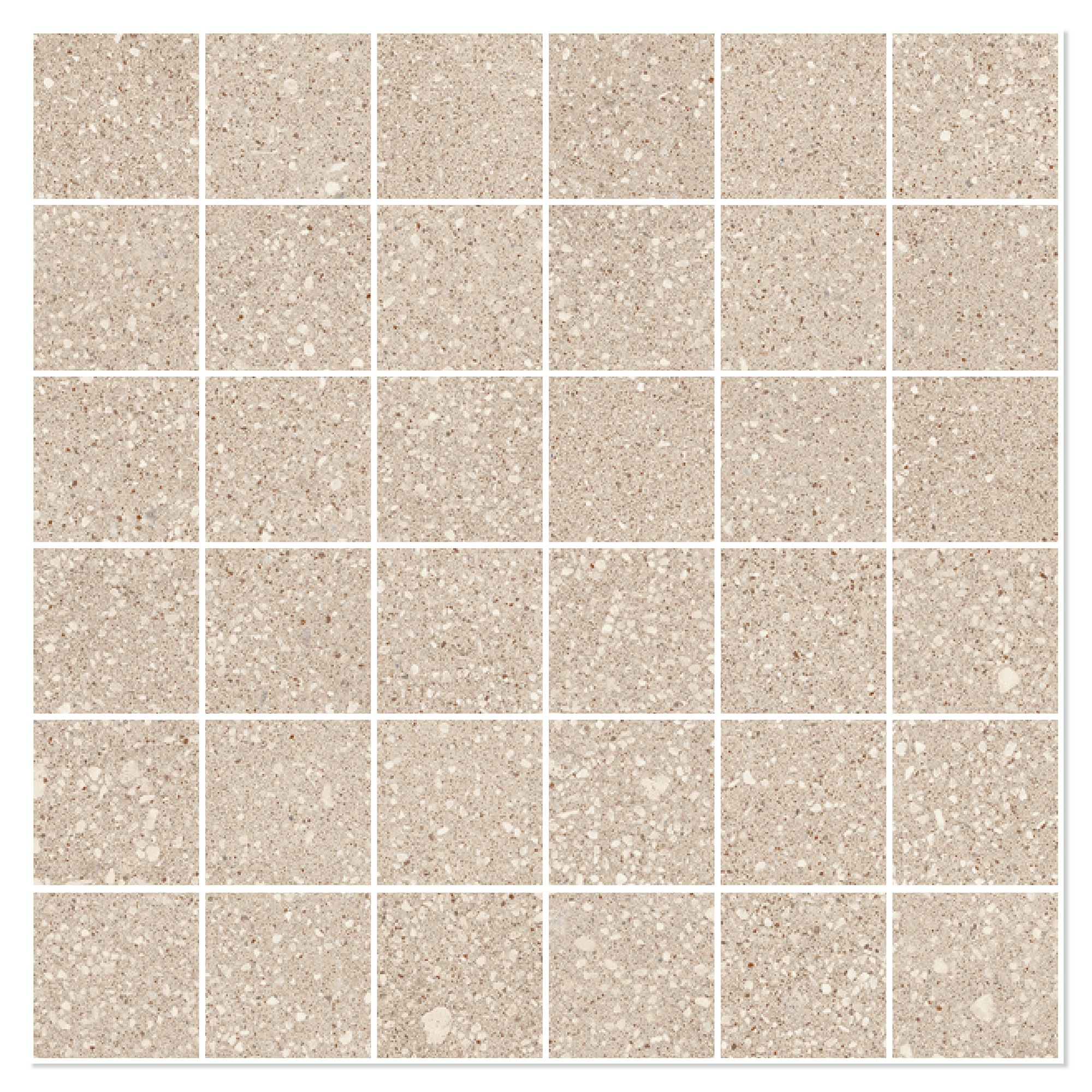 Sant’Agostino Mosaikkflis Gravel Small Sand Matt-Struktur 30x30 (5x5) cm