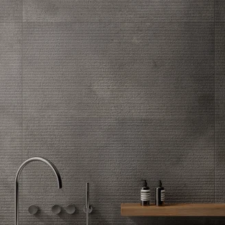 Sant’Agostino Veggflis <strong>Baystone</strong>  Plisse Dark Matt-Relieff 60x120 cm