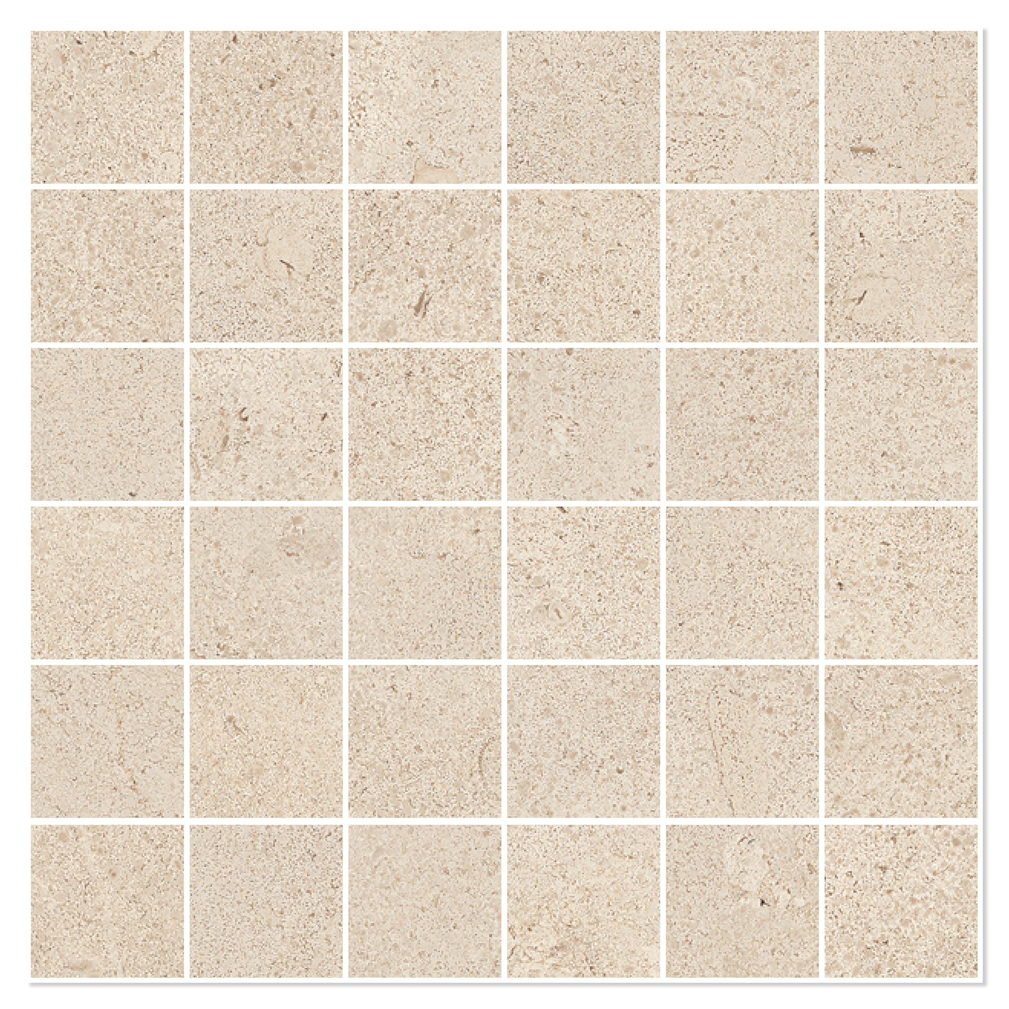 Sant’Agostino Mosaikkflis Baystone Ivory Matt-Struktur 30x30 (5x5) cm