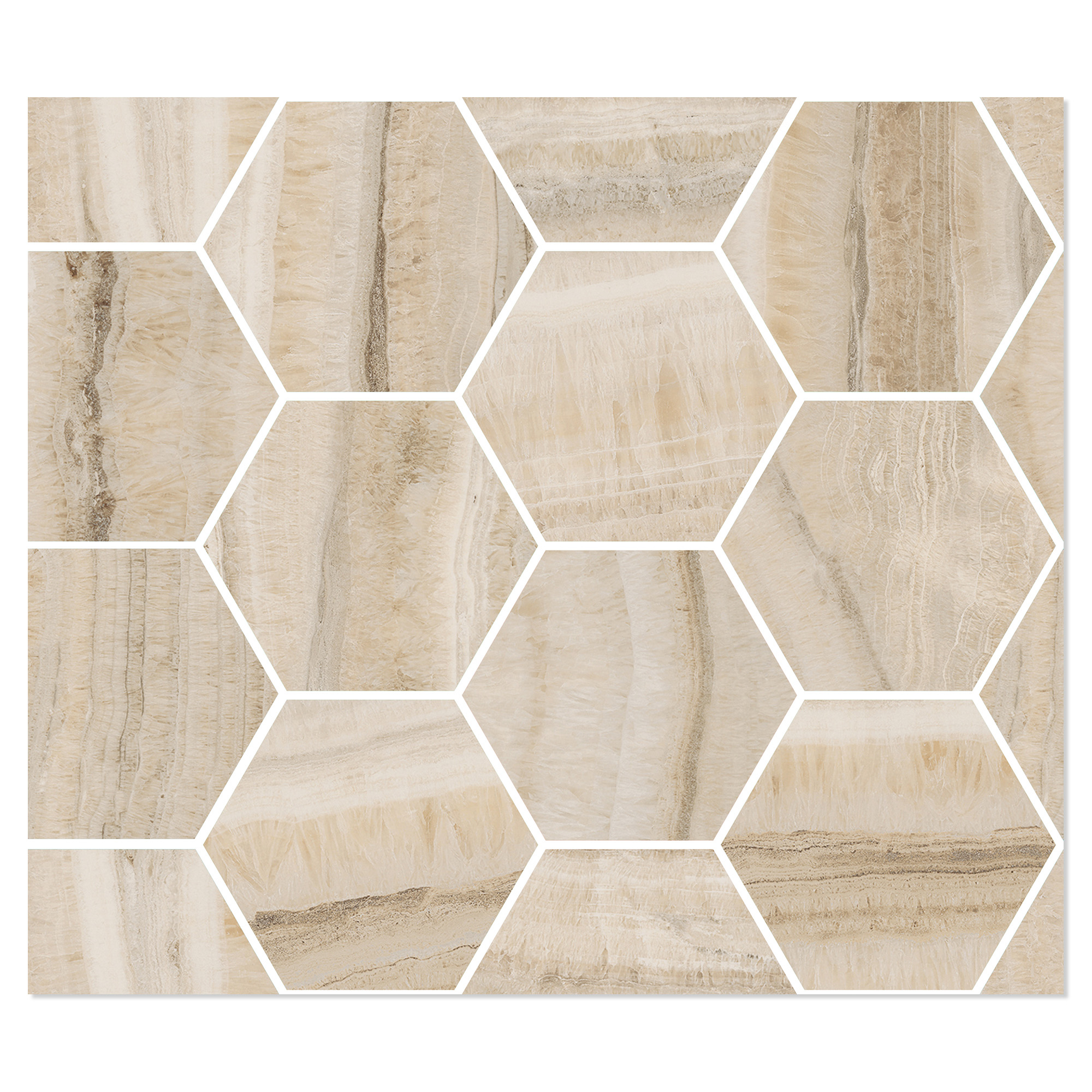 Sant’Agostino Mosaikk Gulvflis Astral Beige Matt-Struktur 3D 30x35 cm