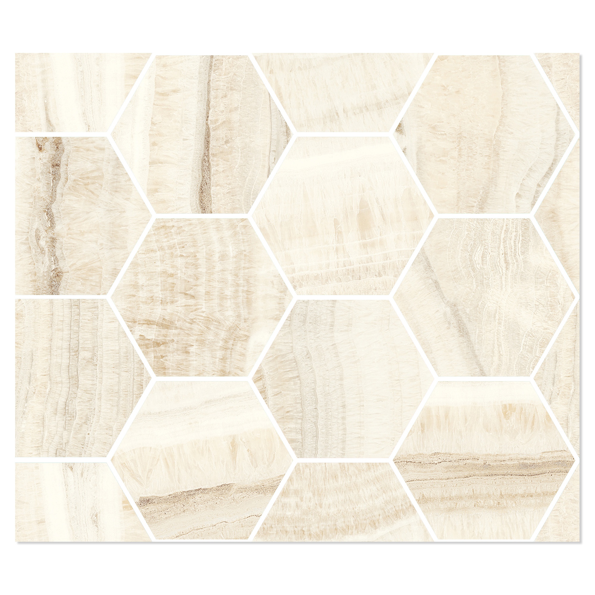 Sant’Agostino Mosaikk Gulvflis Astral Ivory Matt-Struktur 3D 30x35 cm