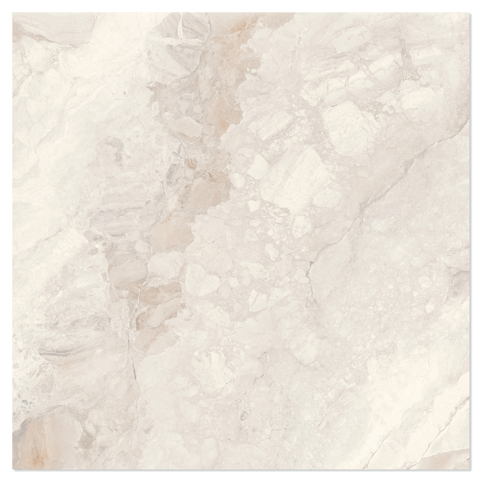 Sant’Agostino Marmor Gulvflis Mystic Ivory Polert 89x89 cm
