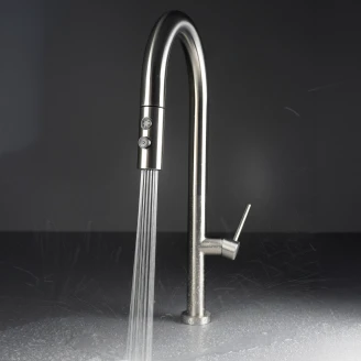 Kjøkkenarmatur med Uttrekkbar Spray Tut <strong>Olfato</strong>  Børstet Stål Matt