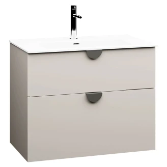 Servantskap <strong>Celeste</strong>  Beige Matt 80 cm med Handfat Hvit Blank