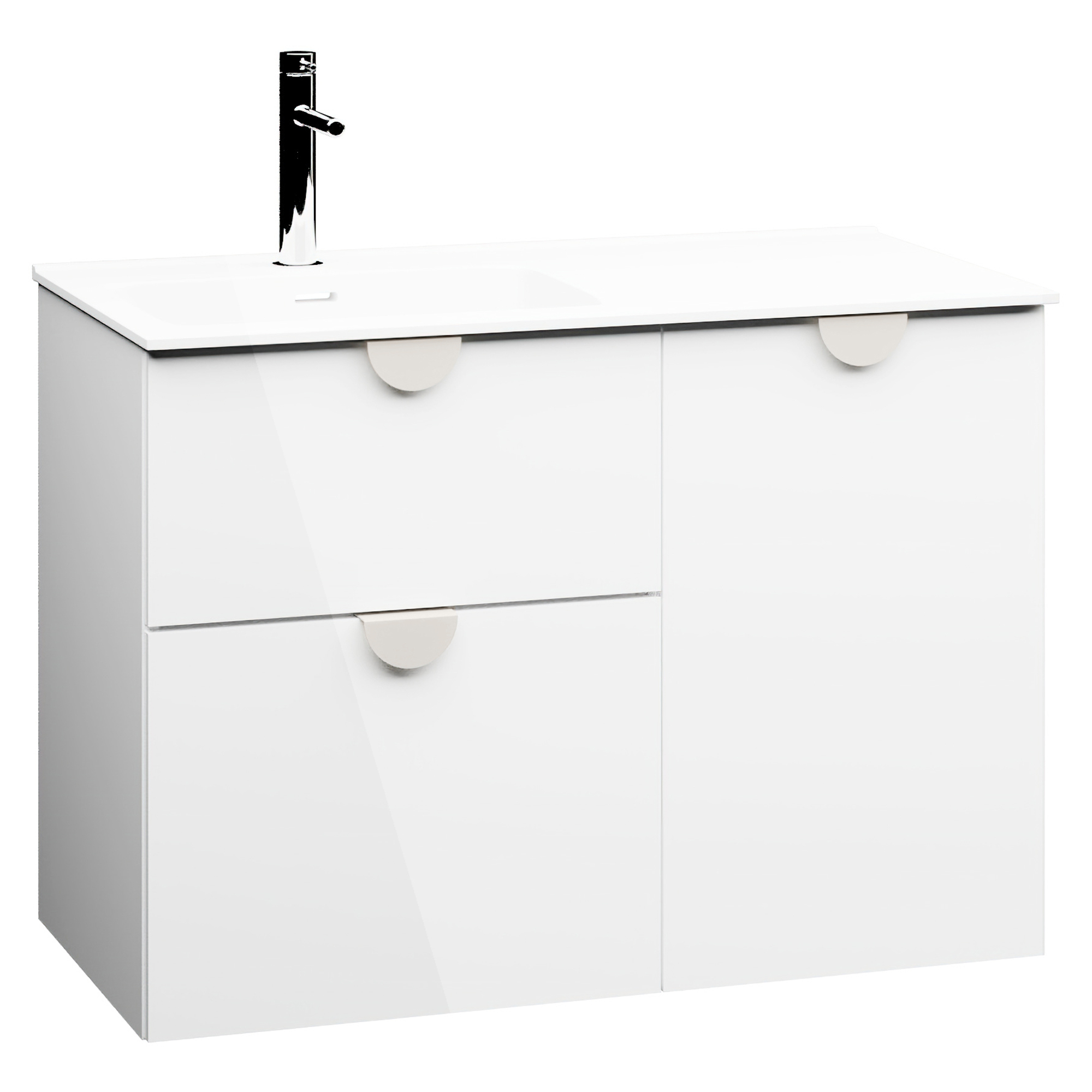 Servantskap Celeste Hvit Blank 90 cm med Handfat Hvit Blank
