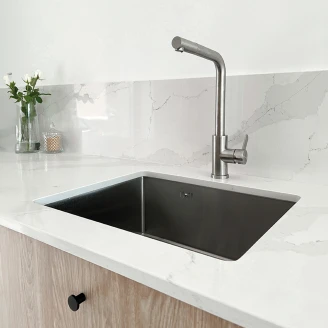Rustfritt Stål Kjøkkenvask <strong>Orviane</strong>  Krom Matt 44x54 cm med Vannlås