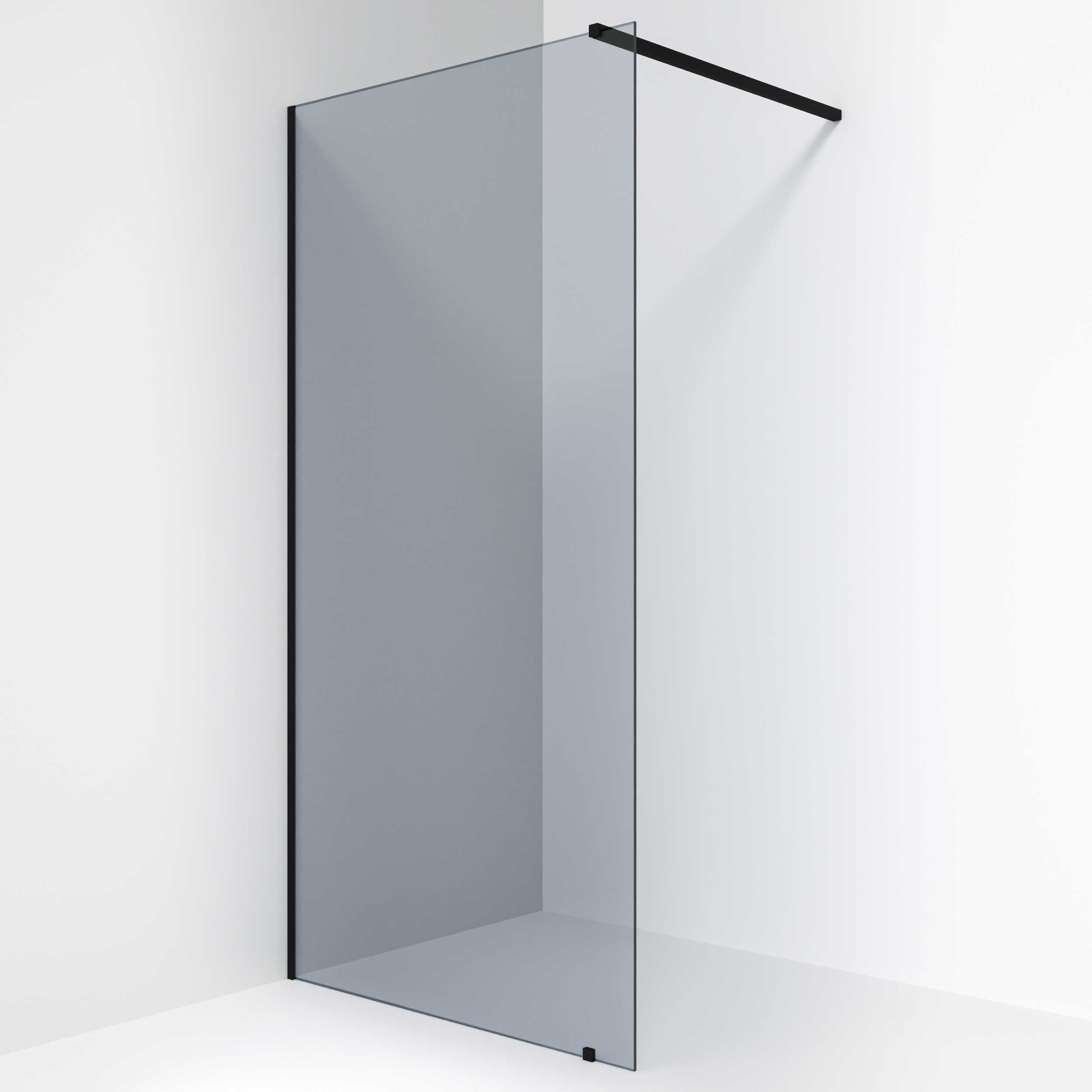 Ravak Dusjvegg Walk In Wall 8 mm 100x200 cm Svart Matt Tonet
