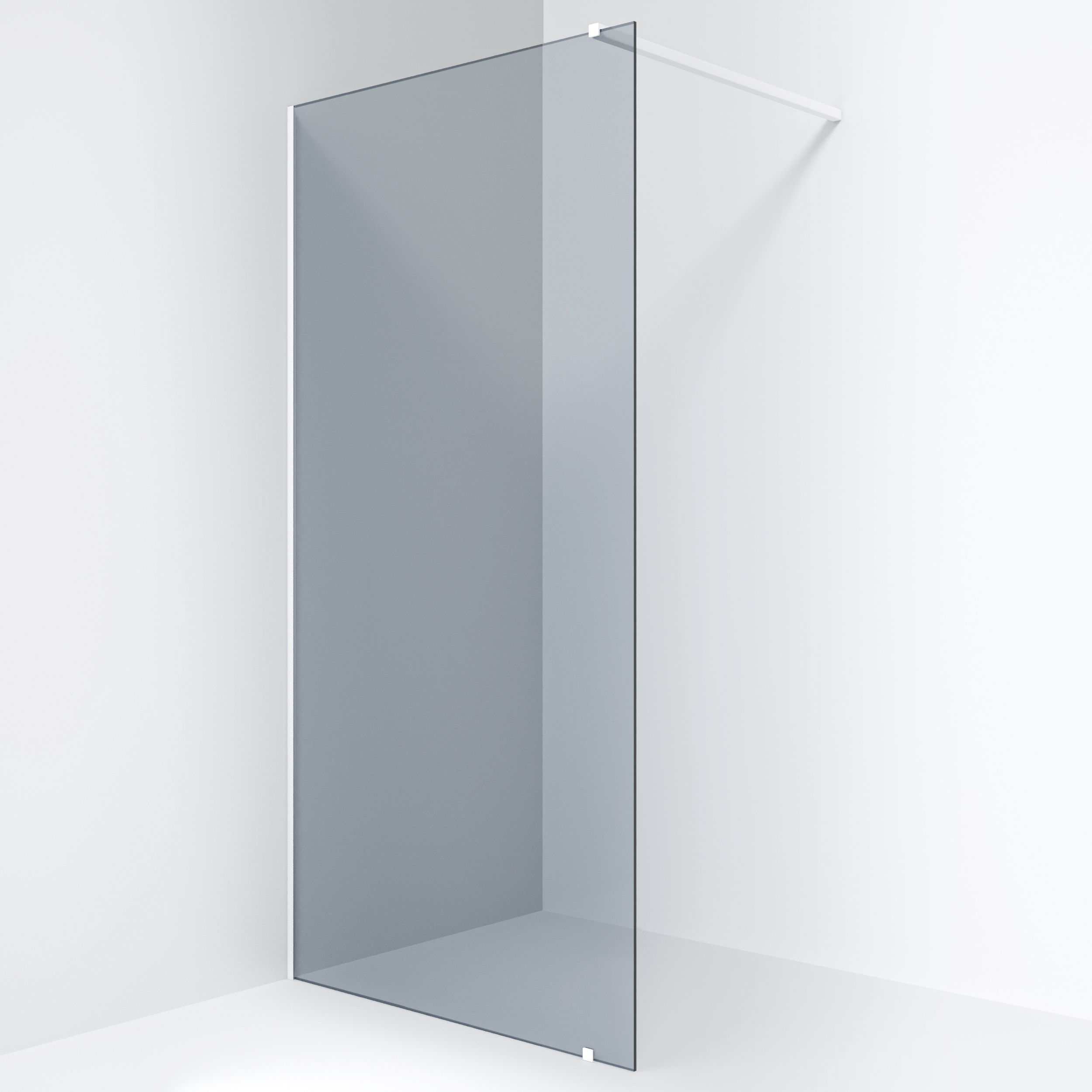 Ravak Dusjvegg Walk In Wall 8 mm 100x200 cm Hvit Matt Tonet