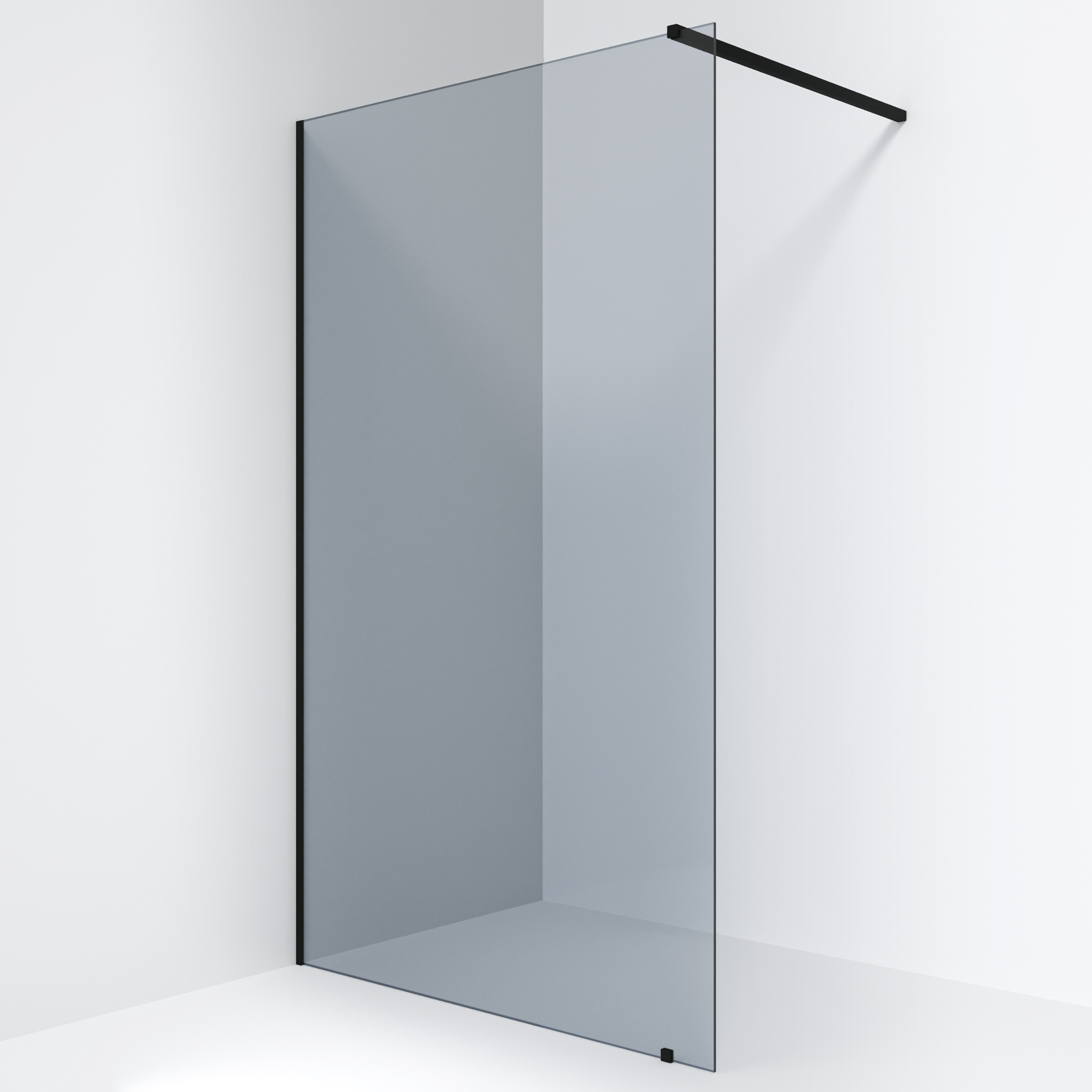 Ravak Dusjvegg Walk In Wall 8 mm 120x200 cm Svart Matt Tonet
