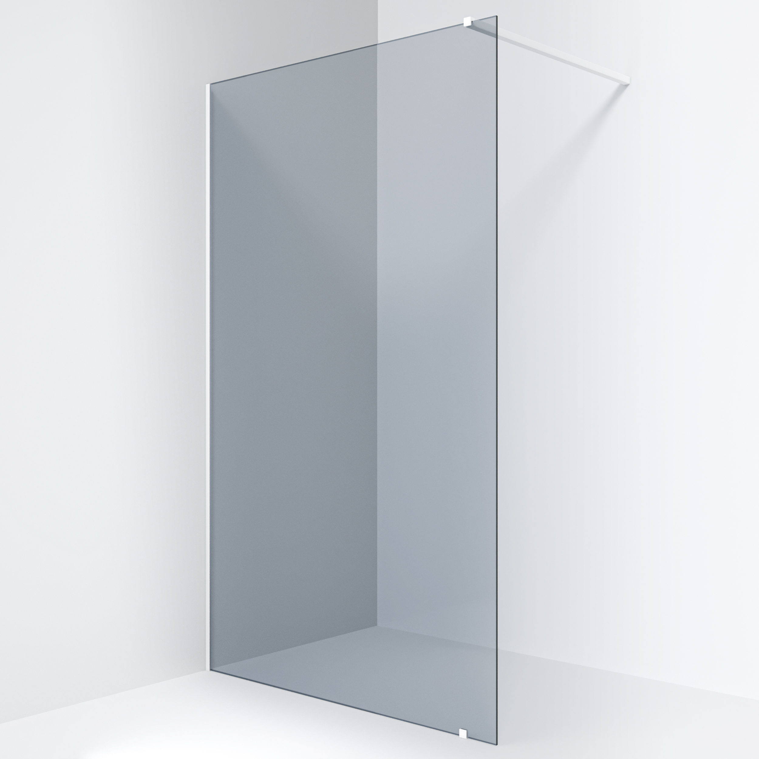 Ravak Dusjvegg Walk In Wall 8 mm 120x200 cm Hvit Matt Tonet