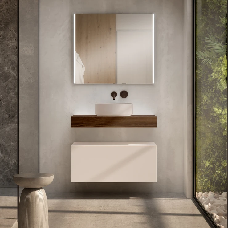 Skap Elmstone Beige Matt 80 cm