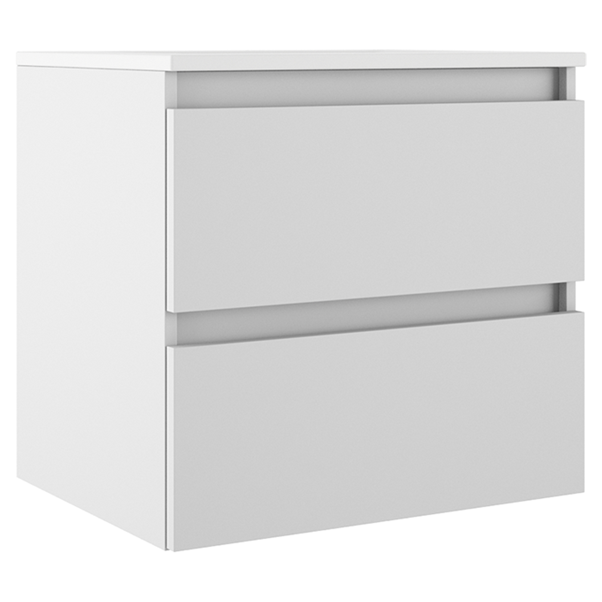 Servantskap Compakt Hvit Matt 50x40 cm med Servant Hvit Blank