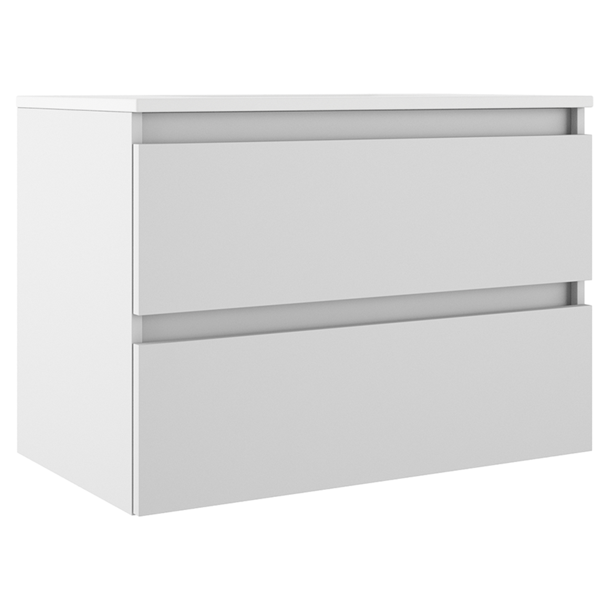 Servantskap Compakt Hvit Matt 80x40 cm med Servant Hvit Blank