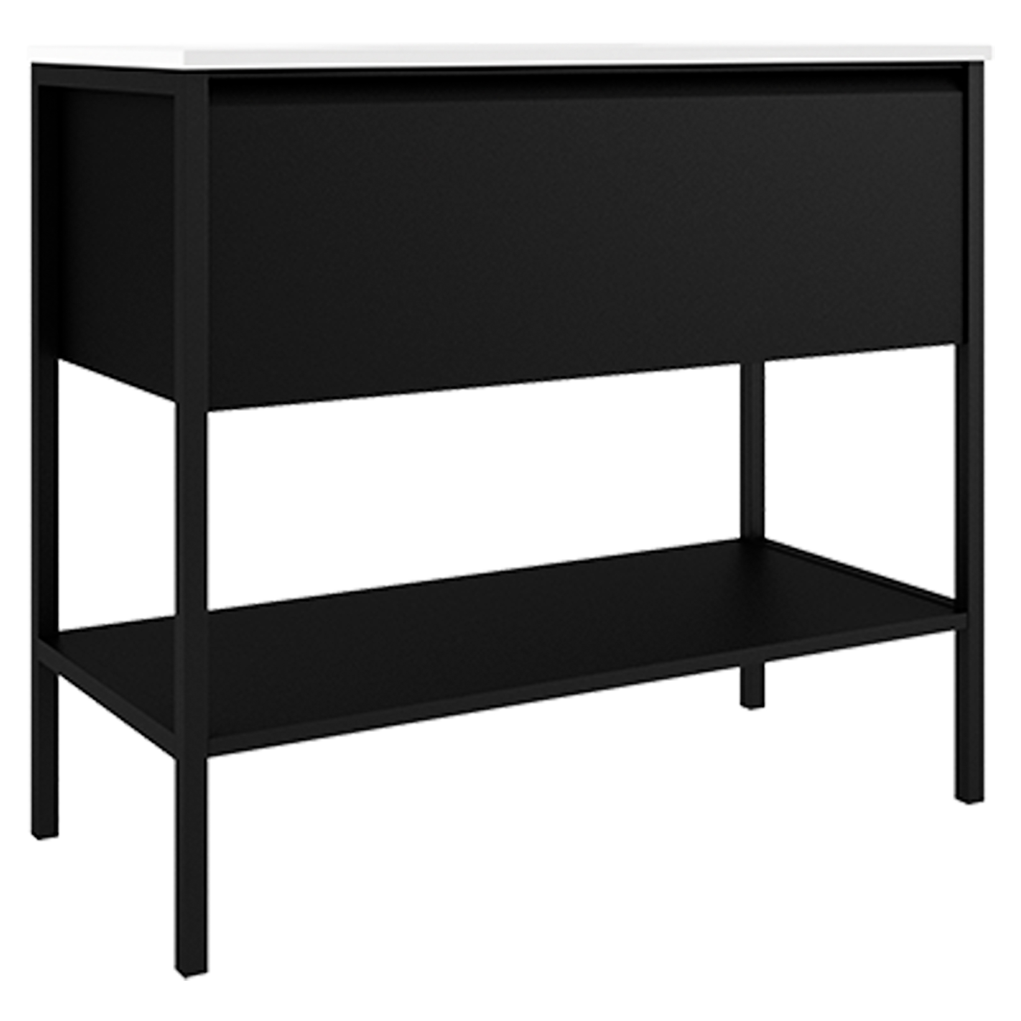 Servantskap Tone Svart Matt 100 cm 1 skuff med Servant