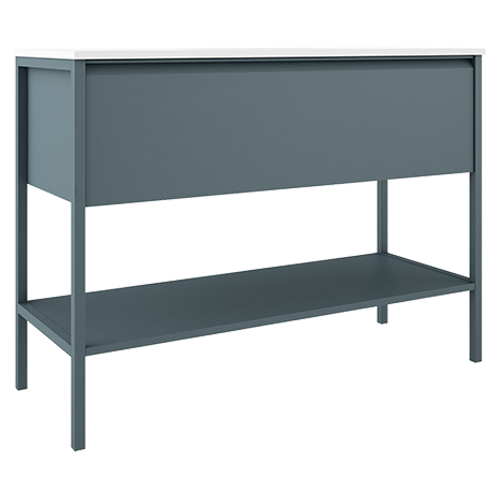 Servantskap Tone Blå Matt 120 cm 1 skuff med Servant