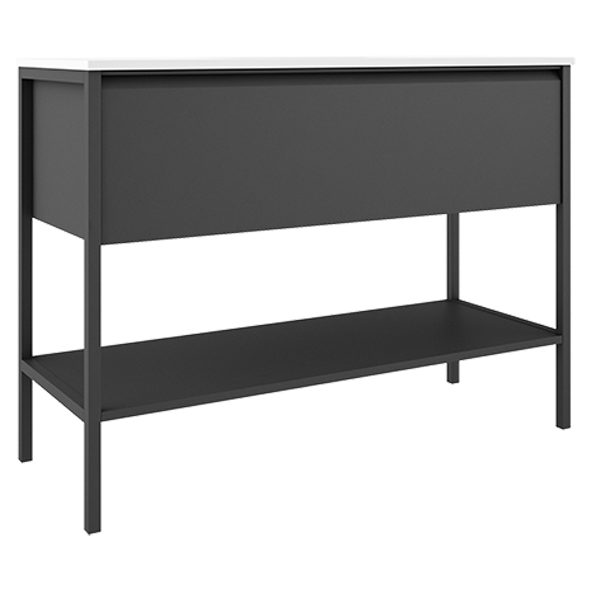Servantskap Tone Mørkgrå Matt 120 cm 1 skuff med Servant