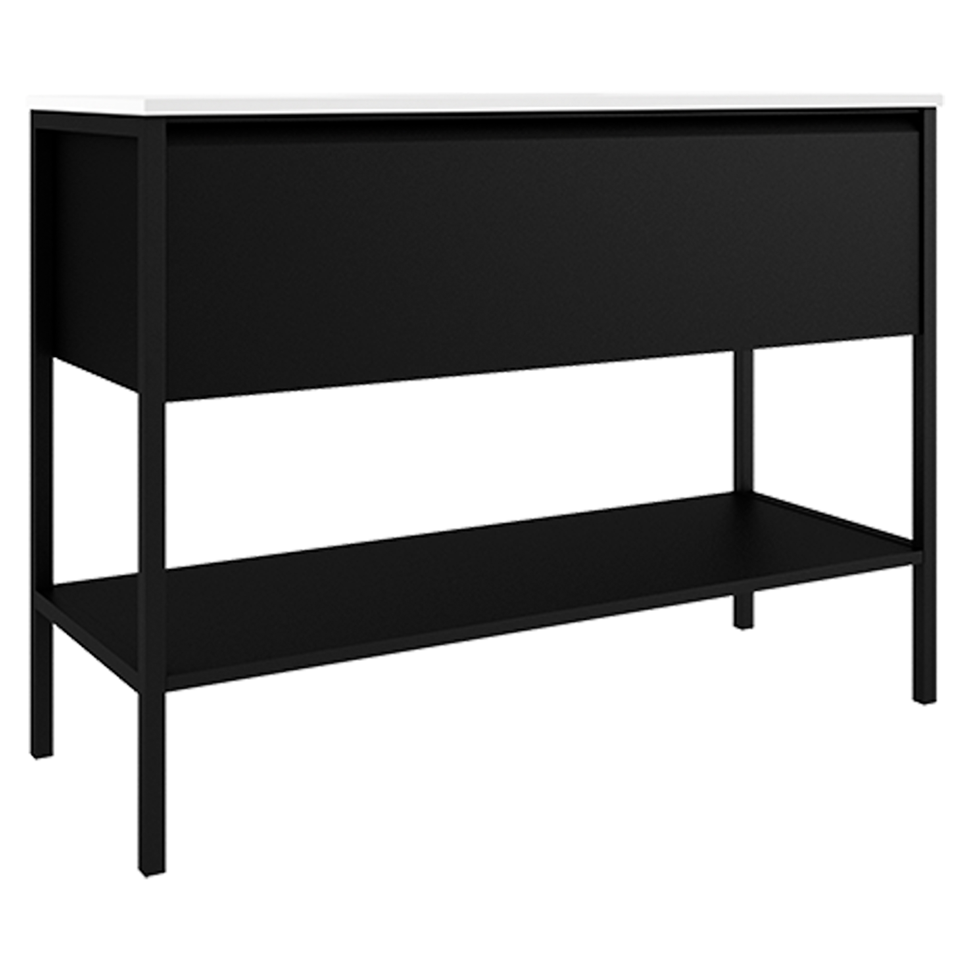 Servantskap Tone Svart Matt 120 cm 1 skuff med Servant