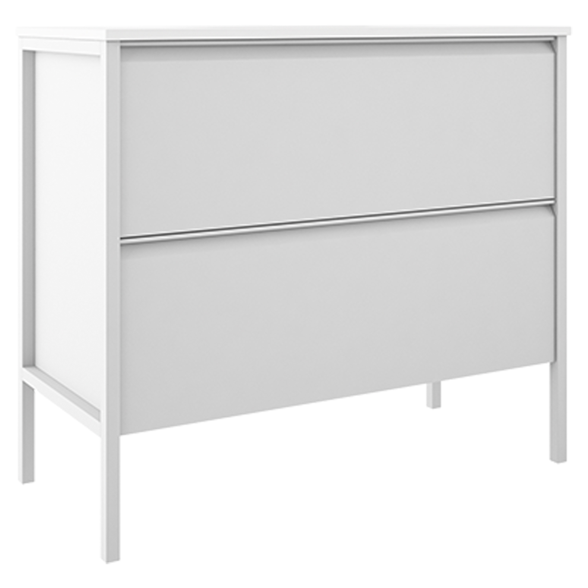 Servantskap Tone Hvit Matt 100 cm, 2 Skuffer med Servant