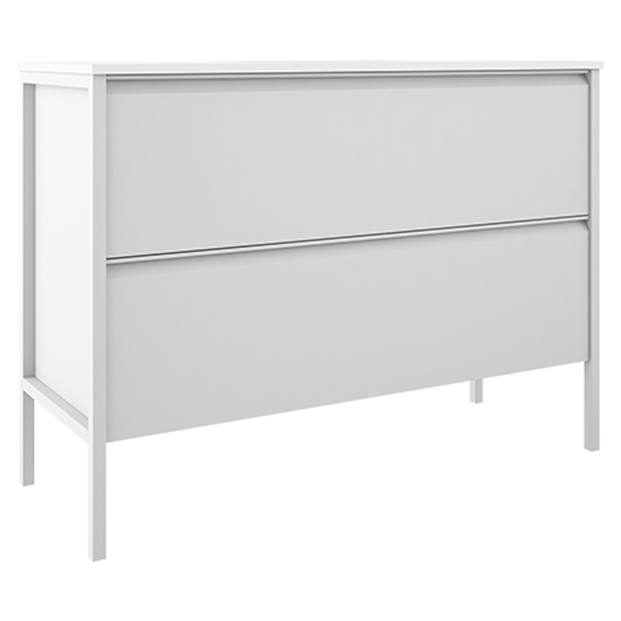 Servantskap Tone Hvit Matt 120 cm, 2 Skuffer med Servant