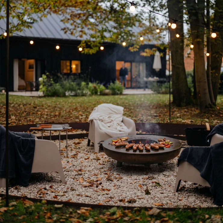 BonFeu Grillsett med BonBowl Plus Ildskål Cortenstål 100 cm & Plancha