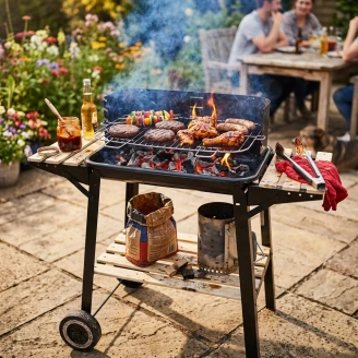 Kullgrill <strong>BBQ Living</strong>  Svart 90x45 cm