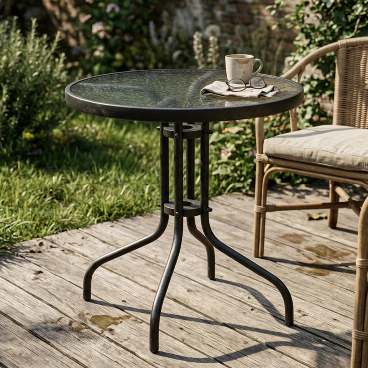Hagebord Almaro Svart Ø60 cm