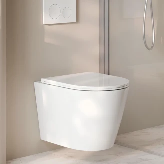 Væghængt Toilet <strong>Mila</strong>  Hvid Blank