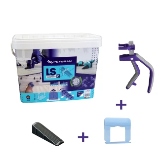 Nivåsystem Compact 500 Startpakke (0.5mm) Med Nivådistanser, Kiler & Tang