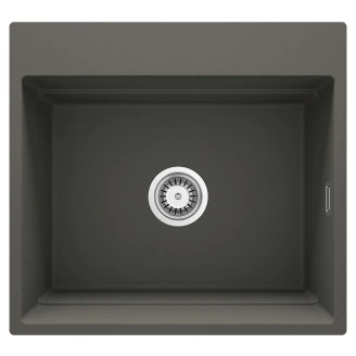 Granitt Kjøkkenvask <strong>Magnetic</strong>  Antrasitt Metallic Matt 56x52 cm med Vannlås