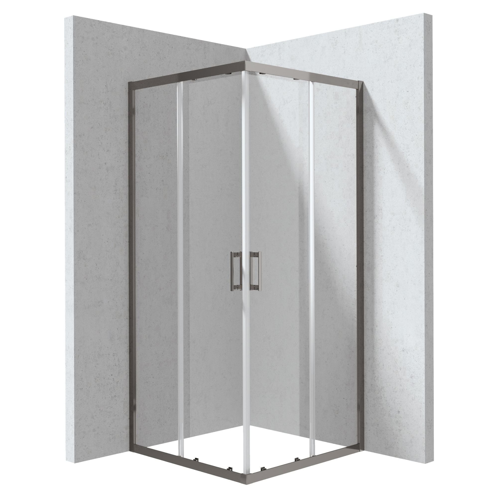 Dusjhjørne Funkia Evo Kvadratisk Titanium 90x90 cm