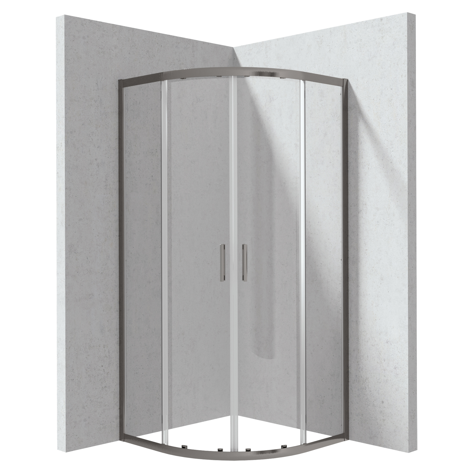 Dusjhjørne Funkia Evo Rund Titanium 80x80 cm